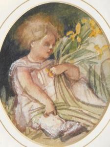 BERESFORD LOUISA 1818-1891,Portrait of a child holding flowers,Golding Young & Co. GB 2022-08-24