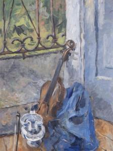 BERETTA Emilio Mario 1907-1974,Nature morte au violon et à la cruche,1942,Dogny Auction 2020-03-10