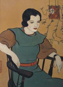 Berge Stephens 1908-1988,Portrait of a woman seated,Christie's GB 2005-02-01