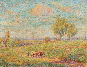 BERGER JOHANNES 1869-1916,Landscape with Maid and Cows,Van Ham DE 2014-11-14