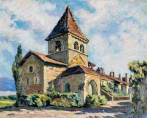 BERGER Richard 1894-1984,Eglise de Saint Sulpice,Dogny Auction CH 2017-06-13