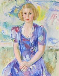 BERGH Svante 1885-1946,Portrait of a female,1944,Bruun Rasmussen DK 2017-09-19