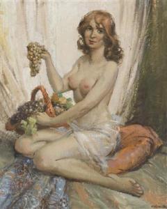 BERGHAUER Bohumil 1910-1972,A Nude Girl with Grapes,1910,Palais Dorotheum AT 2017-05-27