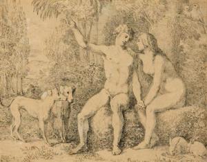 BERGLER Joseph II 1753-1829,Adam and Eve,Palais Dorotheum AT 2011-03-12
