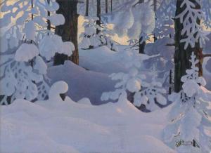 BERGMAN Oskar 1879-1963,A forest in winter,Christie's GB 2014-05-21