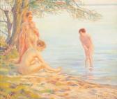 BERGMANN C. Peter 1868,Three bathing nudes,Hargesheimer Kunstauktionen DE 2020-09-12