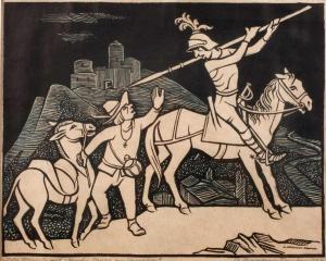 Bergmann Franken Alois,"Don Quijote" Darstellung des Ritters von der Trau,1913,Mehlis DE 2018-08-23