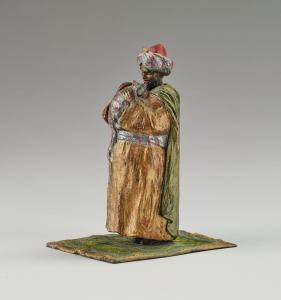 BERGMANN Franz Xaver,an Oriental man with a cat and a hinged cloak,Palais Dorotheum 2024-04-03