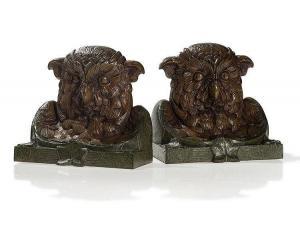 BERGMANN Franz Xaver 1861-1936,Pair of Owl Book Ends,Auctionata DE 2014-04-04