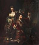 BERGMANN Georg 1819-1870,Der Maler Rembrandt mit seiner Frau Saskia,1858,Kastern DE 2021-09-25