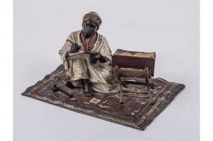 BERGMANN Joseph,figure of a Scribe on carpet,1900,Gilding's GB 2017-01-10