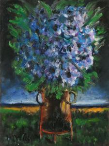 BERGNER Yosl 1912-2017,A Vase of perple Flowers,Tiroche IL 2024-04-21