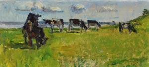 BERGSOE Flemming 1905-1968,Cows on grass,1967,Bruun Rasmussen DK 2021-02-09