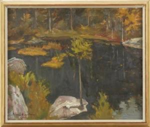 BERGSTRÖM Sigge 1880-1975,Skogsglänta,1963,Uppsala Auction SE 2016-09-27