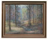 BERGSTROM Charles Johan 1879-1955,Forest Stream Landscape,Burchard US 2009-06-28
