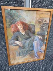 BERINGER Gérard 1947,Femme assise dans un fauteuil,VanDerKindere BE 2019-10-01