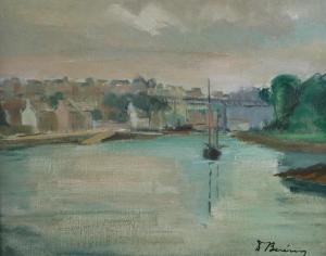 Berinny Didier,Moored boats in a harbour,Halls GB 2019-03-20