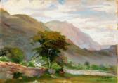 BERIOLA F 1900-1900,Paesaggio con montagne sullosfondo,1927,Capitolium Art Casa d'Aste IT 2010-11-16