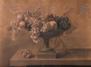 BERJON Antoine 1754-1843,Coupe de fruit,1838,Ader FR 2024-03-22