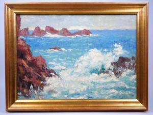 BERJONNEAU Jehan 1890-1972,Effets de vagues,Morand FR 2024-03-26