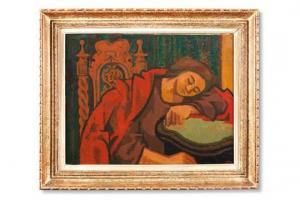 BERK Nurullah 1906-1982,Sleeping Lady,1946,Alif Art TR 2015-10-18