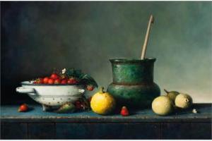 BERKERS Willie 1950,Still life with strawberries and pumpkins,AAG - Art & Antiques Group 2015-11-30