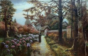 BERKOS Mihail Andrjejevits 1861-1919,Autumn Mist Over the Abbey,1901,Shapiro Auctions US 2015-02-28