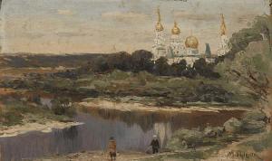 BERKOS Mihail Andrjejevits 1861-1919,View of the New Jerusalem Monastery,MacDougall's GB 2015-06-03