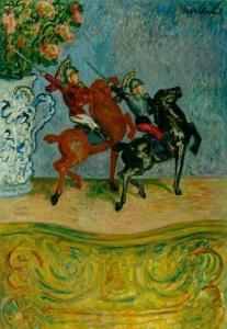 BERLINE Abraham 1884-1942,Les chevaux de bois au bouquet,Bailleul Nentas FR 2008-03-24