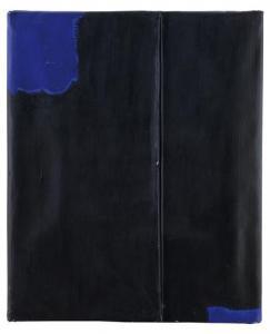 BERLINGERI Cesare 1948,Piegatura con angoli blu,1991,Meeting Art IT 2014-03-22