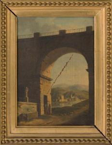 BERLOT Jean Baptiste 1775-1836,Paysage avec porte monumentale,1818,Joron-Derem FR 2016-12-14