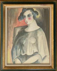 BERLY DE VLAMINCK Madeleine 1896-1953,Portrait d\’une élégante,Neret-Minet FR 2021-04-06