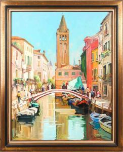 BERNADAC Elie,Canal à Venise, quartier de Dorsoduro,Cannes encheres, Appay-Debussy 2023-12-15