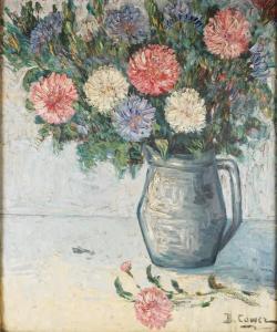 BERNARD COWEZ 1900,Bouquet fleuri,20th century,Ruellan FR 2022-06-08