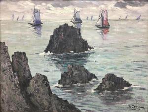 BERNARD COWEZ 1900,Voiliers sur la côte bretonne,Boisgirard - Antonini FR 2019-11-14