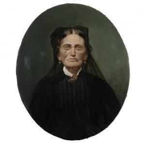 BERNARD François 1812-1875,Portrait of Elder Woman,1871,MICHAANS'S AUCTIONS US 2023-07-14