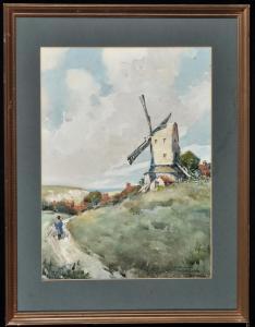 BERNARD george 1815-1890,A mill on the Sussex Downs,Anderson & Garland GB 2018-05-15