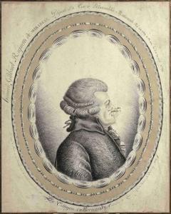 BERNARD Jean Joseph 1740-1809,Portrait calligraphique de Mirabeau,Ferri FR 2018-05-24