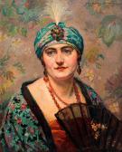 BERNARD JULES FRANÇOIS 1884-1942,PORTRAIT DE FEMME,1928,La Marocaine des Arts MA 2017-11-25