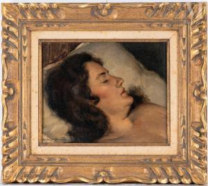 BERNARD Jules François,Portrait de femme assoupie,20th century,Millon & Associés 2024-02-15