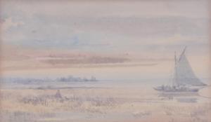 BERNARD N,Sailing boat in coastal scene,1886,Golding Young & Mawer GB 2016-02-17