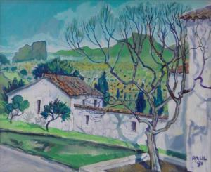 BERNARD Paul 1935-1992,view toward Calpe from Villotel,1991,Burstow and Hewett GB 2017-10-25