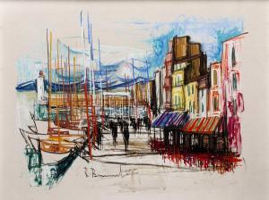 BERNARD Renee 1906-2004,Untitled harbour scene,Mallams GB 2022-03-16