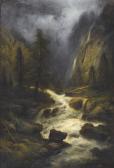 BERNARDI Joseph 1826-1907,Gebirgsschlucht mit Wasserfall im Berner Oberland,Dobiaschofsky 2010-05-05