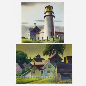BERNATH Sandor 1892-1984,Lighthouse; Town Scene,Toomey & Co. Auctioneers US 2024-02-15