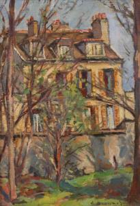 BERNAUT Edouard 1890-1981,Das Haus hinter Bäumen,Mehlis DE 2018-02-22