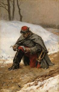 BERNE BELLECOUR Etienne Prosper 1838-1910,The wounded soldier,Christie's GB 1998-10-28