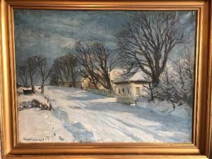 BERNHARD FREDERIKSEN Aage 1883-1963,Winter Landscape,Bruun Rasmussen DK 2019-04-06