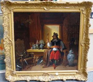 BERNHARD Pieter Gerardus 1813-1880,A Cavalier in his study with glass,Bellmans Fine Art Auctioneers 2017-10-10