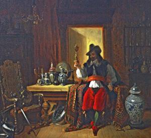 BERNHARD Pieter Gerardus 1813-1880,A Cavalier in his study with glass,Bellmans Fine Art Auctioneers 2017-08-01